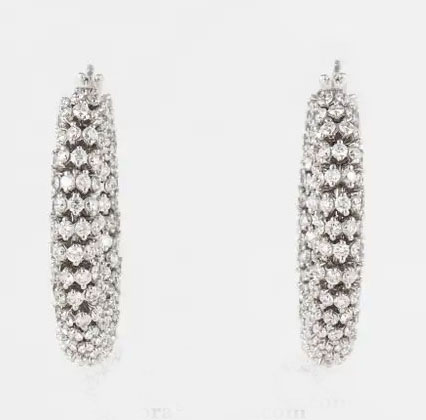 Diamond Hoop Earrings