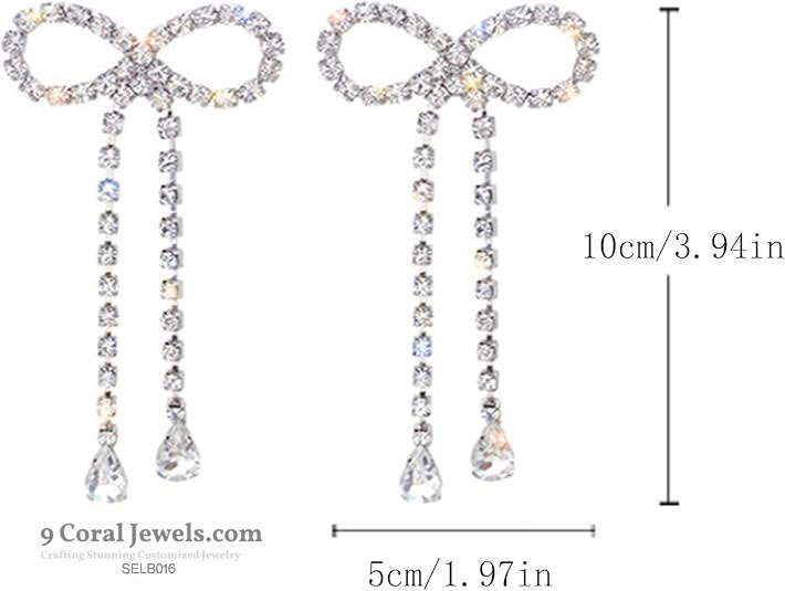 Infinity Rhinestone Drop Earrings
