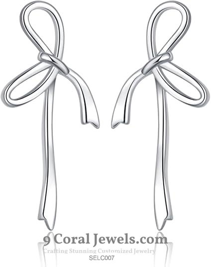 Silver Bow Knot Earrings