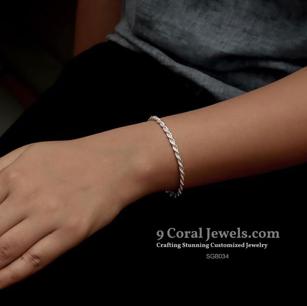 Sterling Silver Rope Chain Bracelet