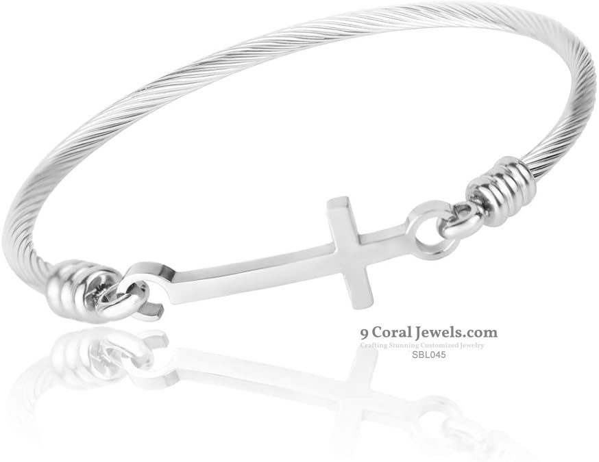 Sterling Silver Cross Bracelet