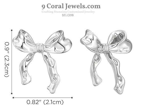 Silver Bow Earrings