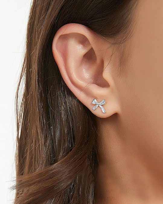 Sterling Silver Bow Stud Earrings