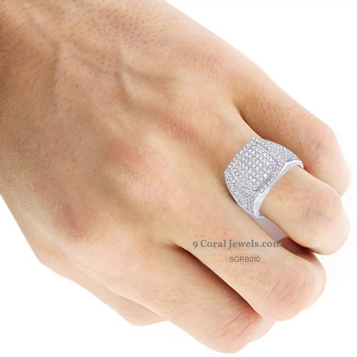 Men's Sterling Silver Cubic Zircon Ring