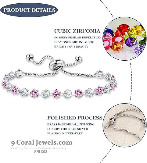 Adjustable Flower Gemstone Bracelet