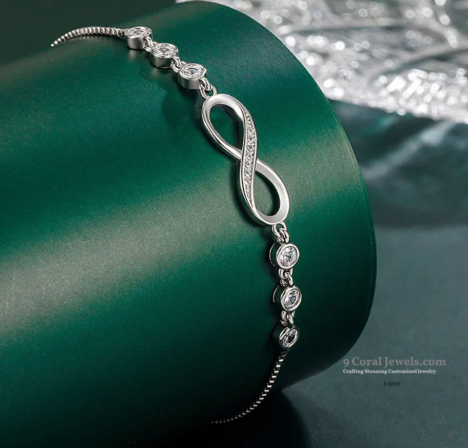 Infinity Symbol 925% Sterling Silver Bracelet