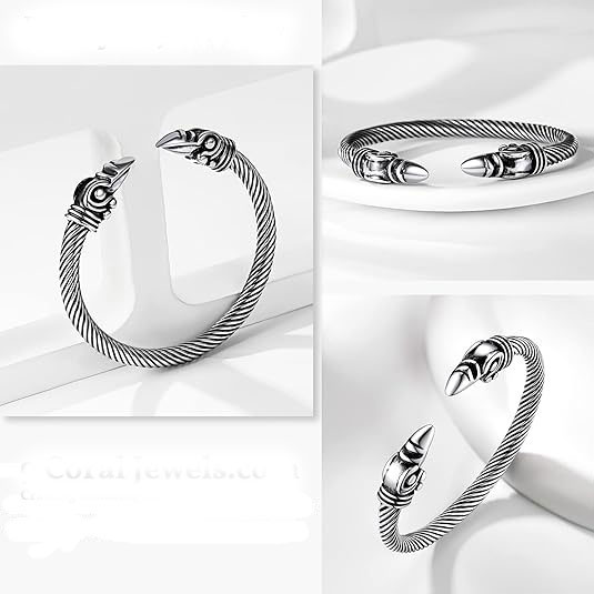 Sterling Silver Open Cuff Tribal Bracelet