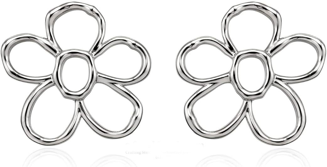 Silver Flower Earrings