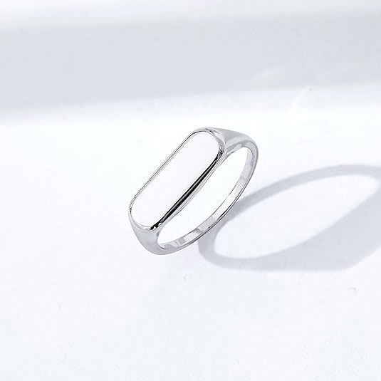 Minimalist Silver Signet Ring
