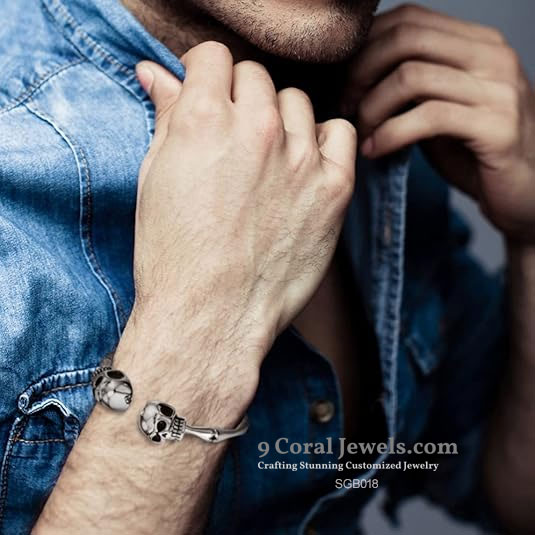 Silver Skull Bracelet