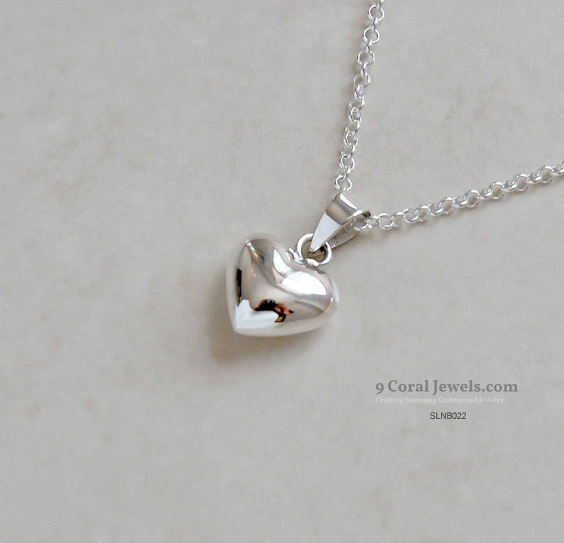 Silver Heart Pendant Necklace