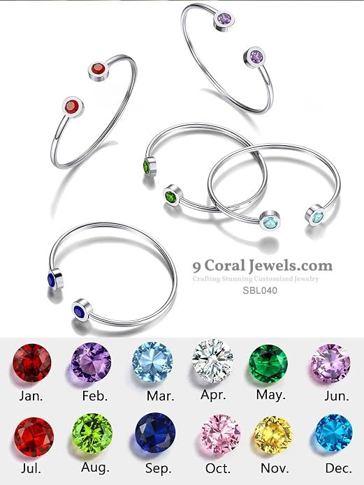 Sterling Silver Bracelet with Amethyst Gems