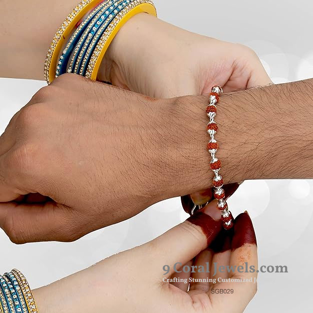 Rudraksha Silver Bracelet