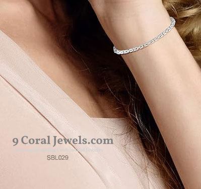 Sterling Silver Byzantine Chain Bracelet