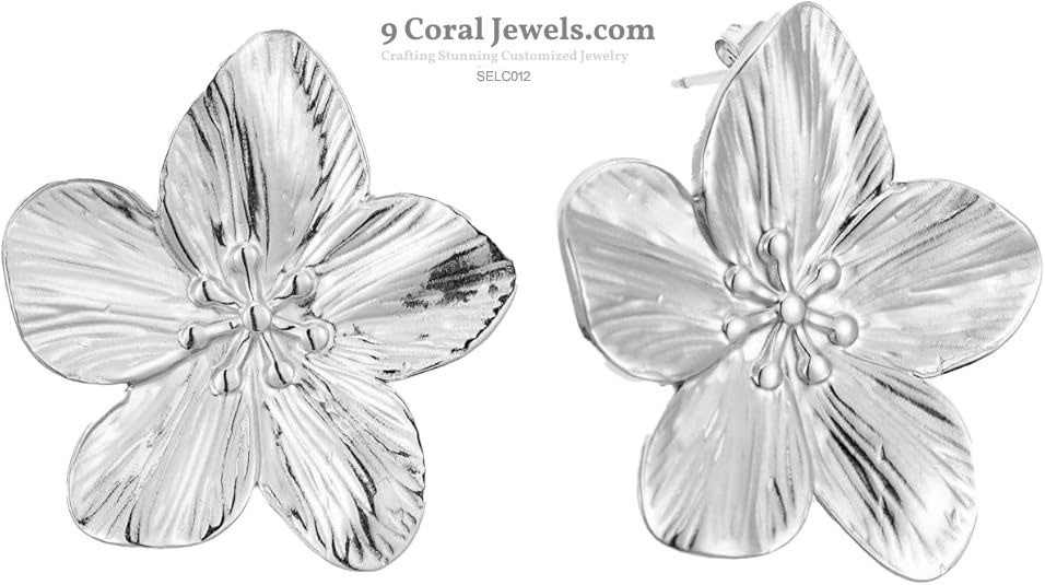 Silver Flower Earrings