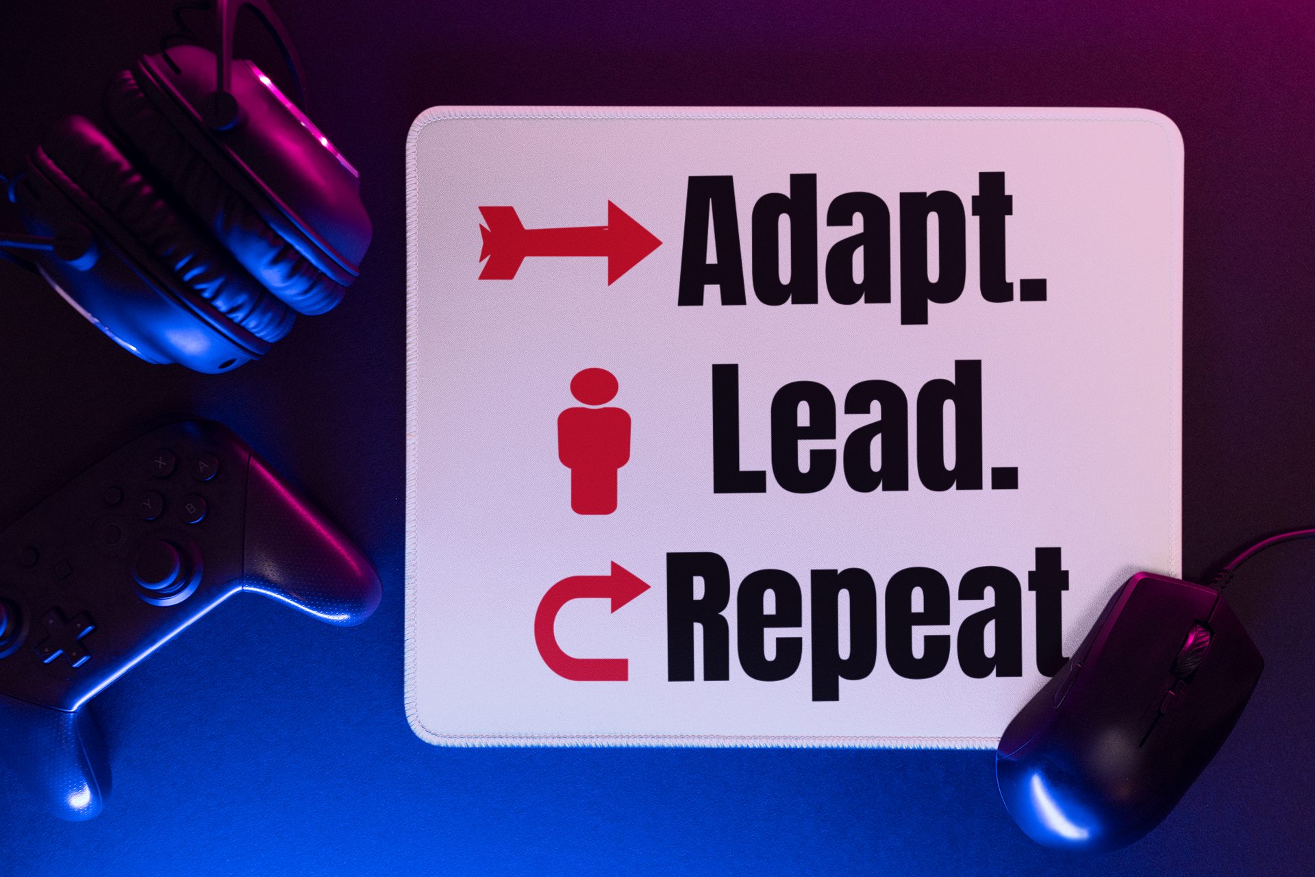 Adapt. Lead. Repeat. – Leadership Mouse Mat