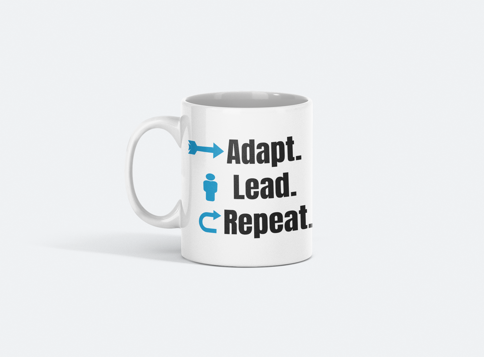 Motivational Business Change Mug – “Adapt. Lead. Repeat.” – Empowerment Gift for Leaders – 11oz Gloss Ceramic