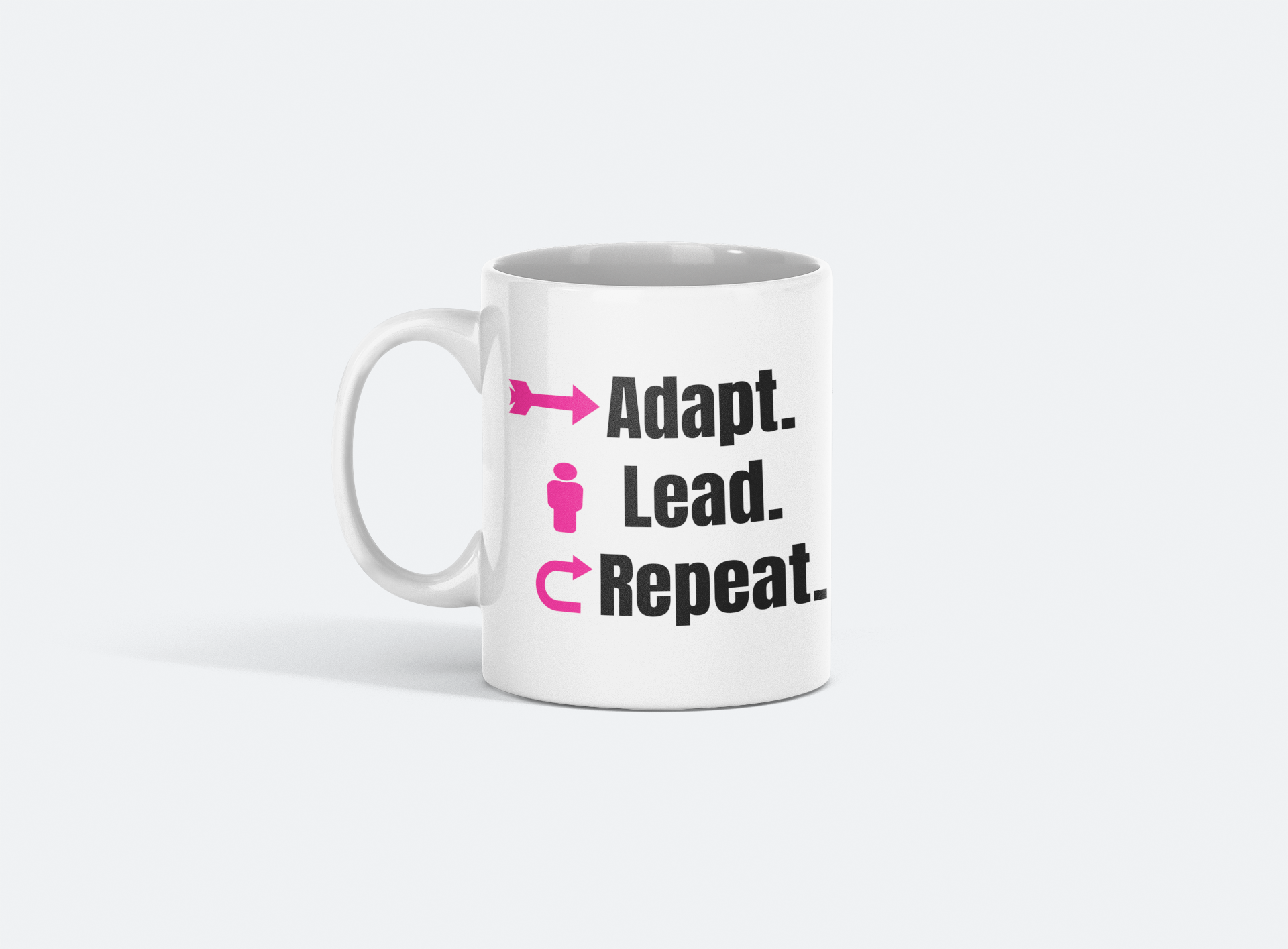 Motivational Business Change Mug – “Adapt. Lead. Repeat.” – Empowerment Gift for Leaders – 11oz Gloss Ceramic