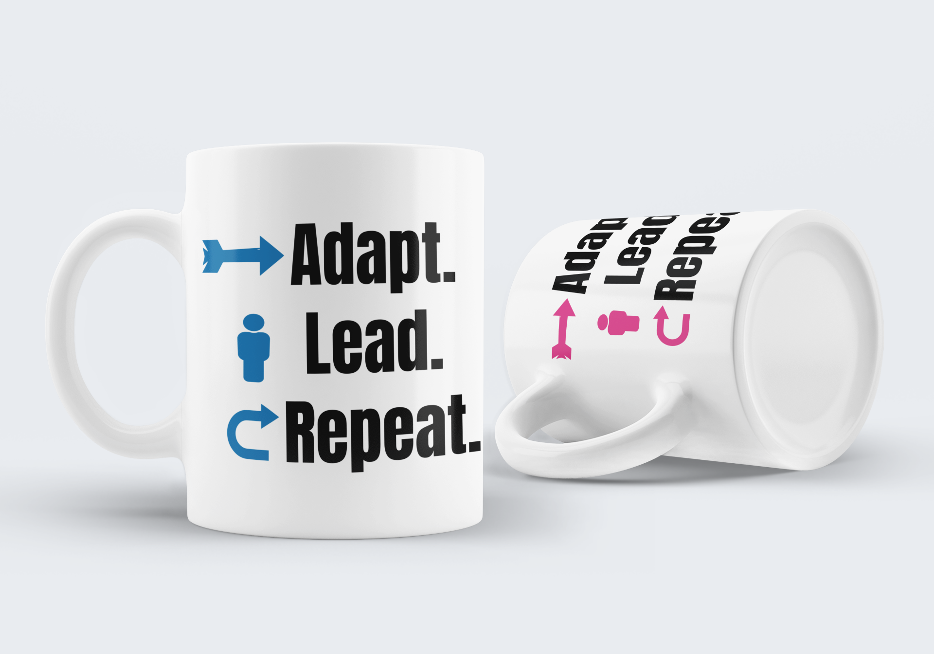 Motivational Business Change Mug – “Adapt. Lead. Repeat.” – Empowerment Gift for Leaders – 11oz Gloss Ceramic