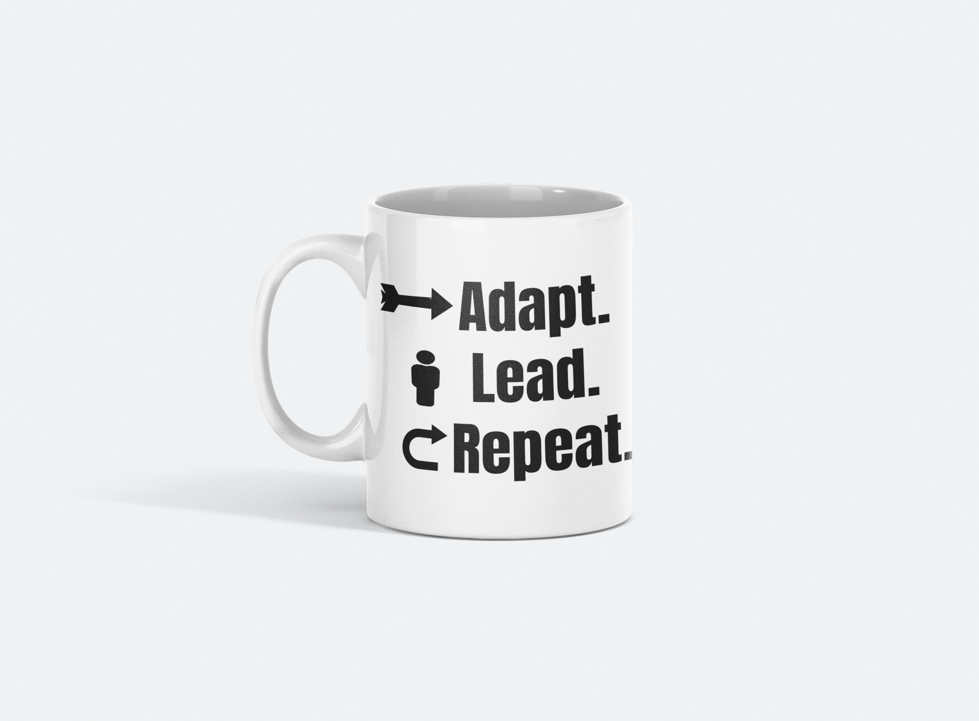 Motivational Business Change Mug – “Adapt. Lead. Repeat.” – Empowerment Gift for Leaders – 11oz Gloss Ceramic
