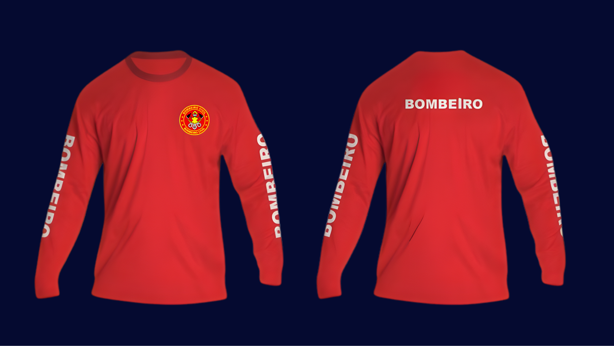 Camiseta Bombeiro Manga Longa