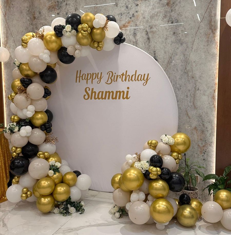 Elegant Birthday Balloon Backdrop