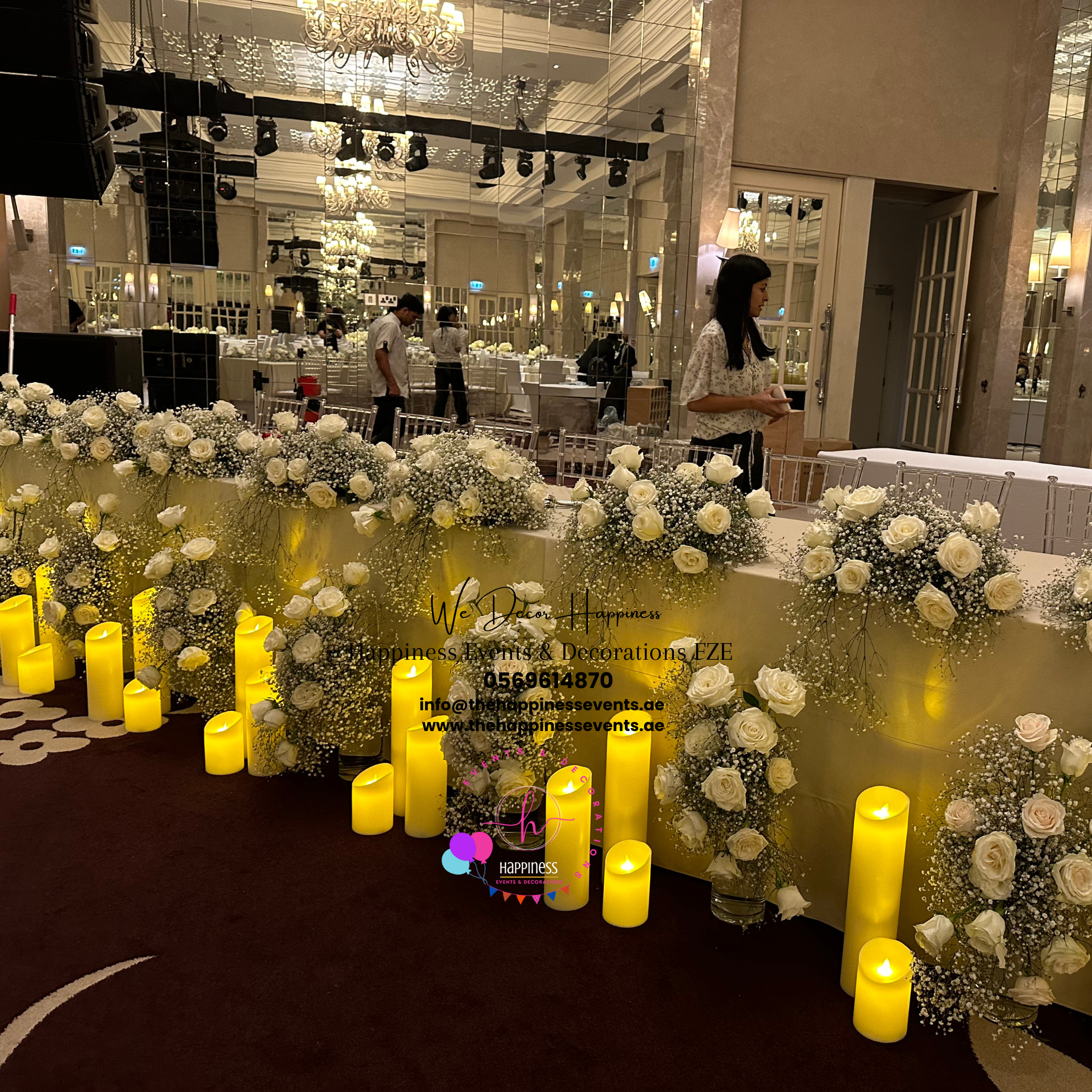Luxurious Wedding Table Floral Arrangement
