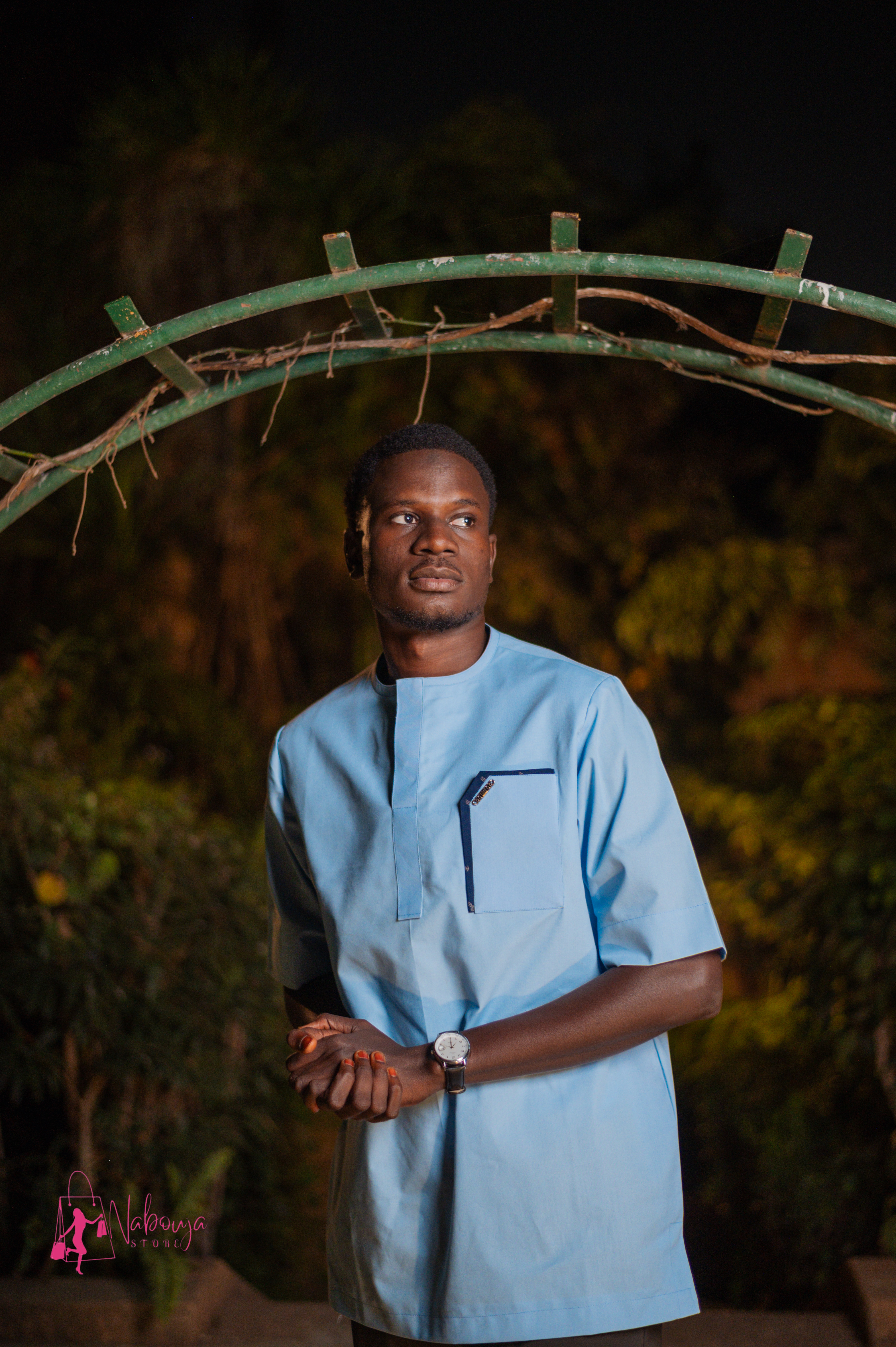 Chemise bleue pour homme
