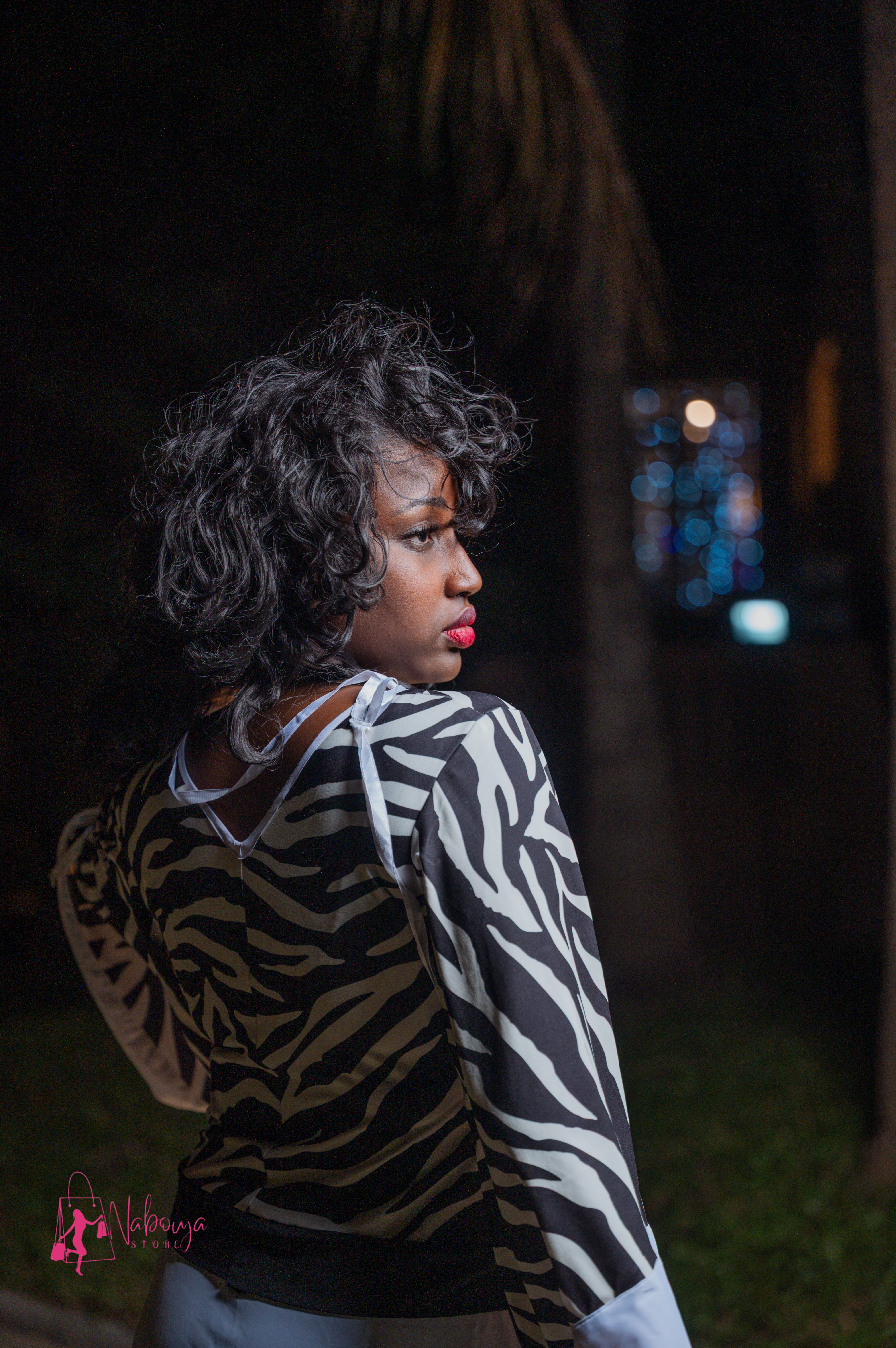 Haut à motif zèbre