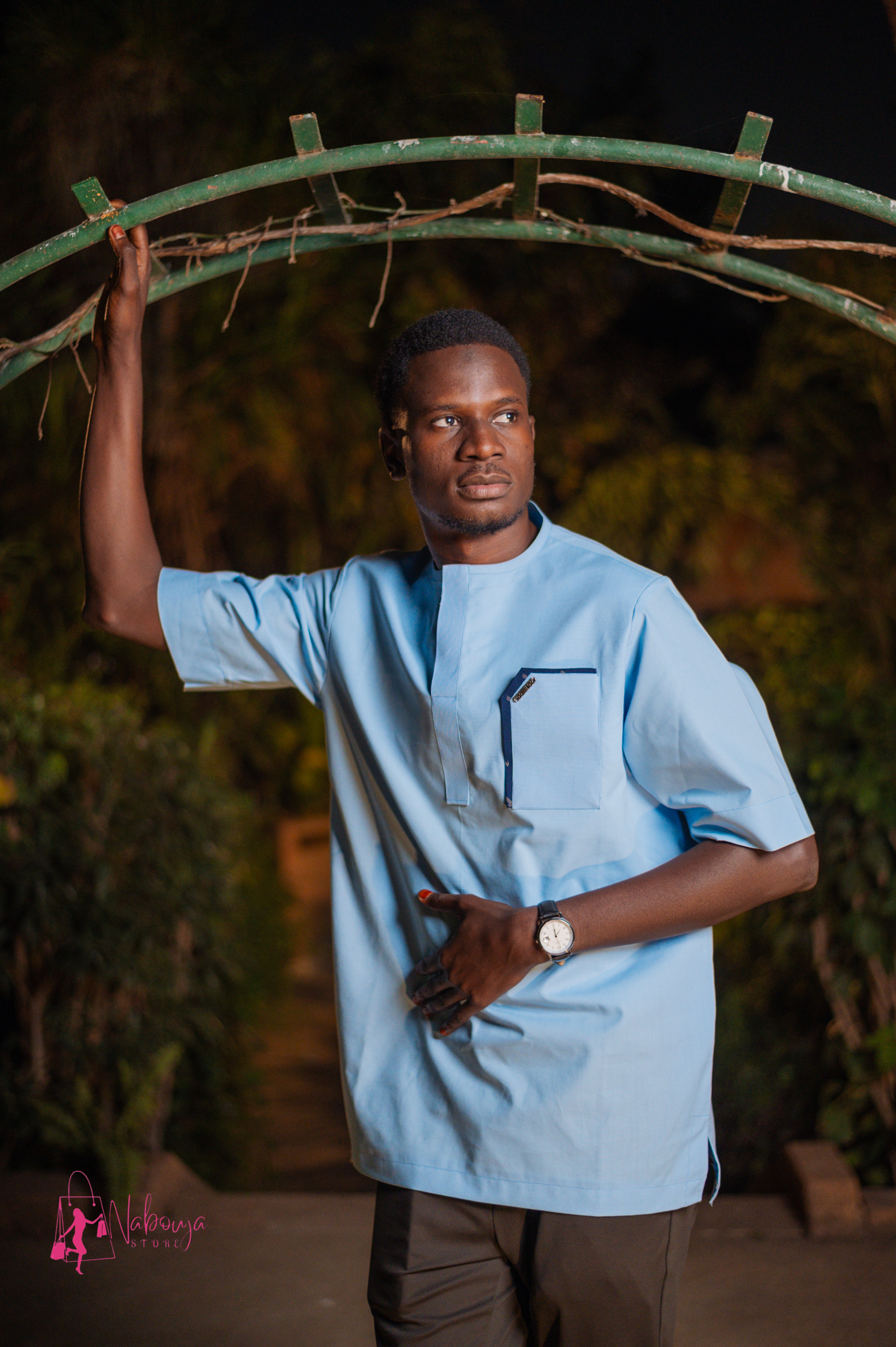 Chemise bleue pour homme