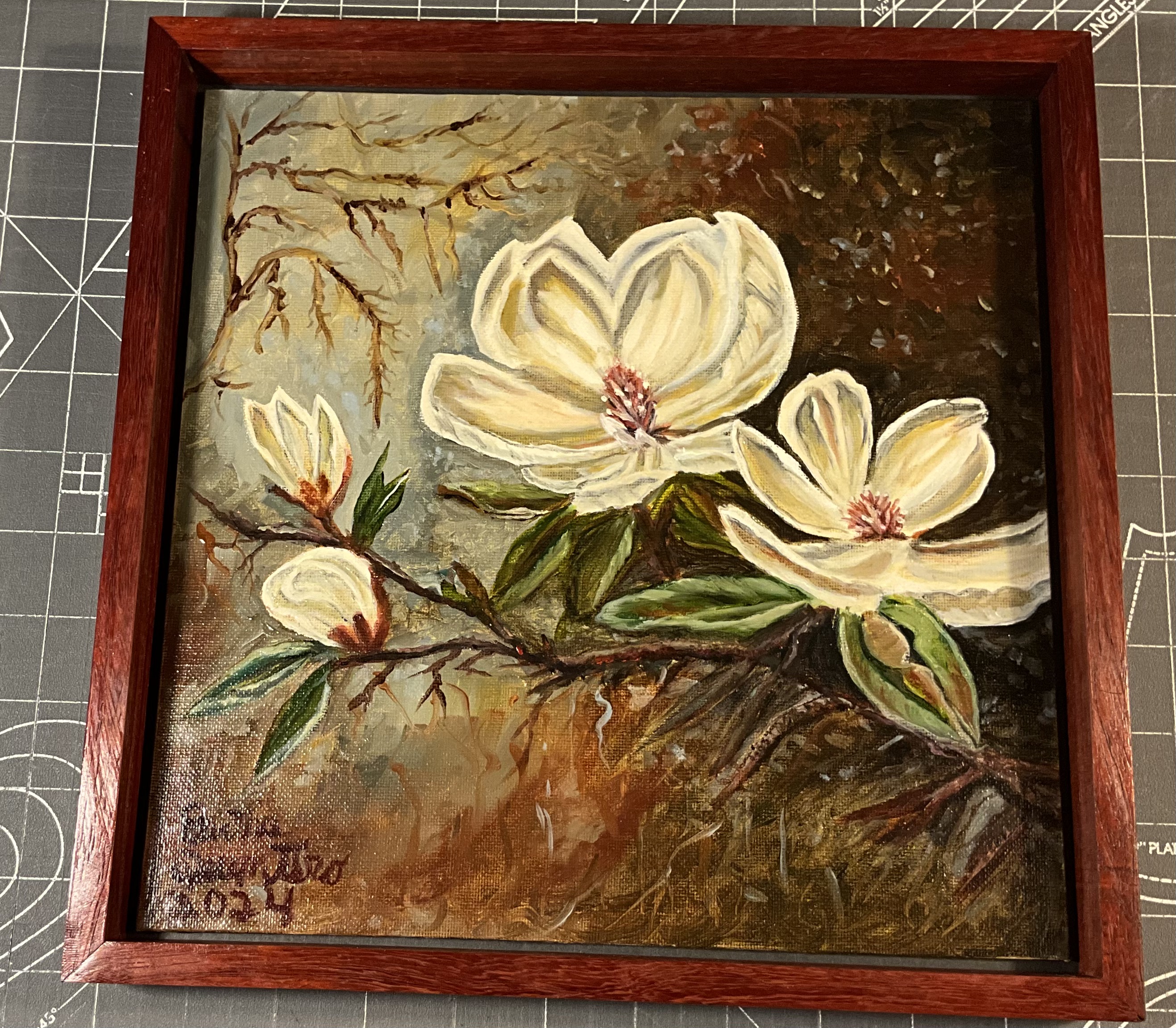 Magnolia Blossom Painting