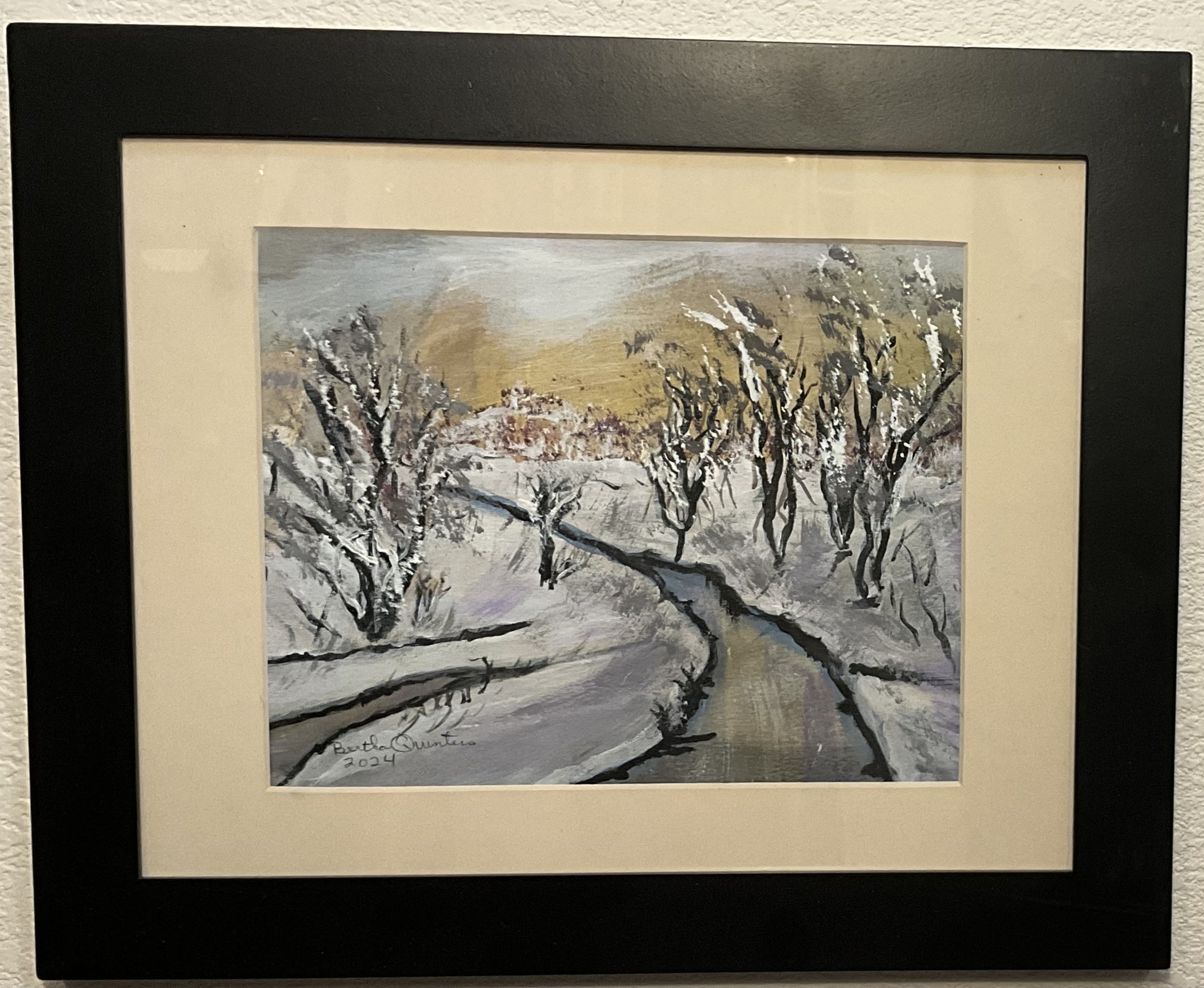 Winter Creek Landscape Painting