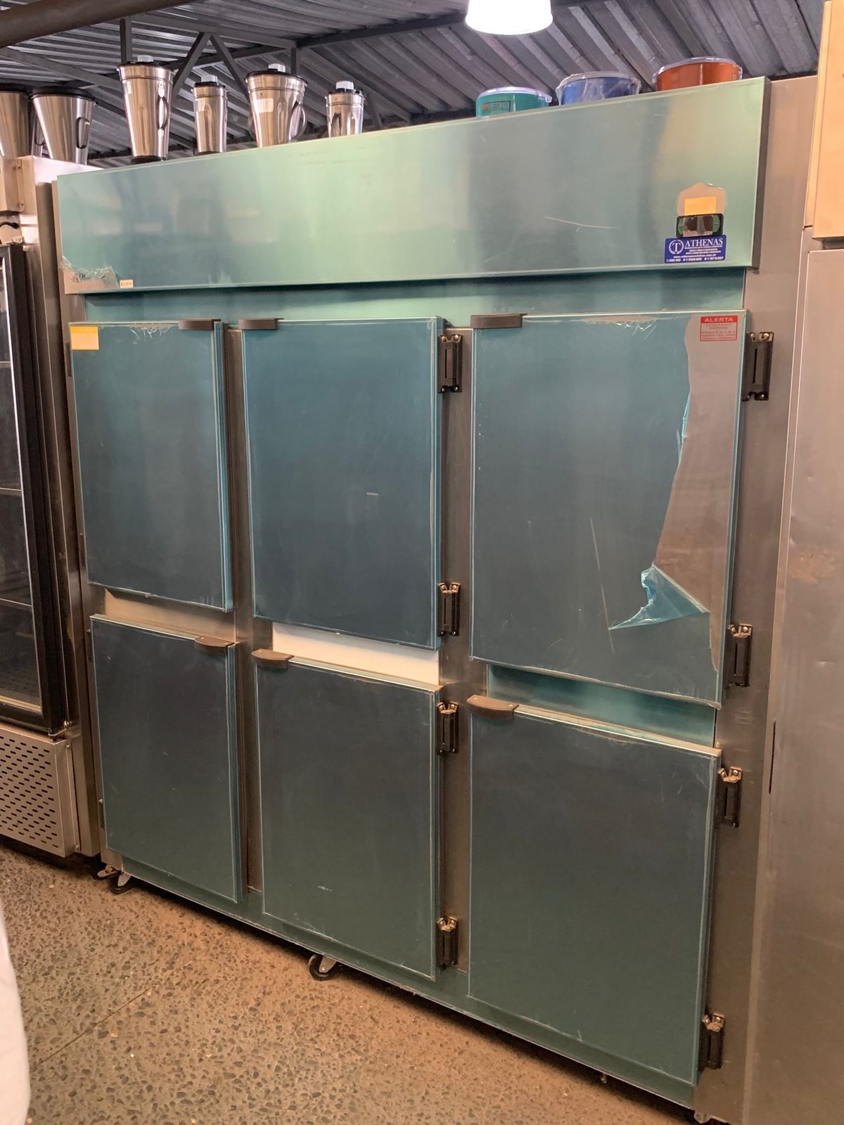 Kofisa KMCP129 mini cámara fria industrial inox 6 portas 1290L