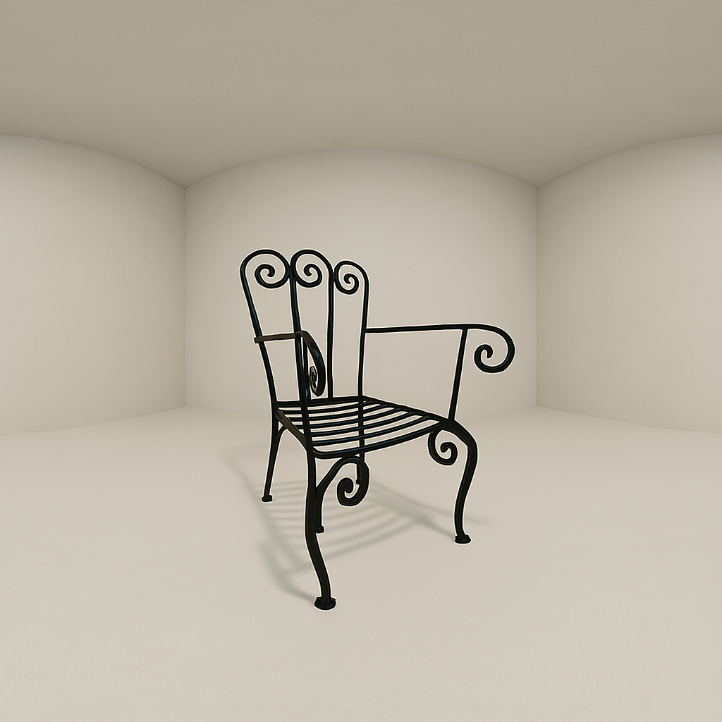 Silla de hierro forjado