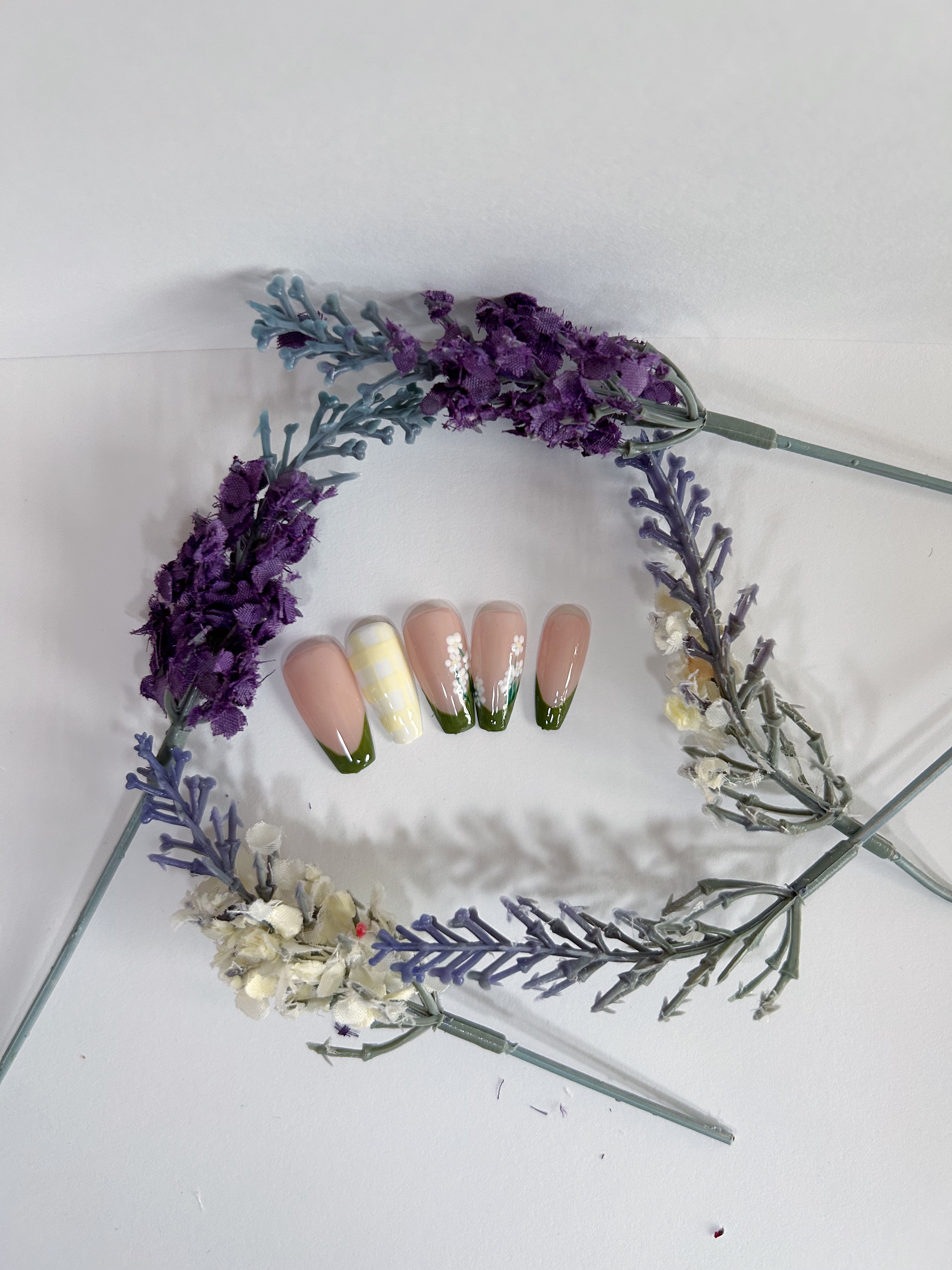 Pastel Spring Floral Press-On Nails