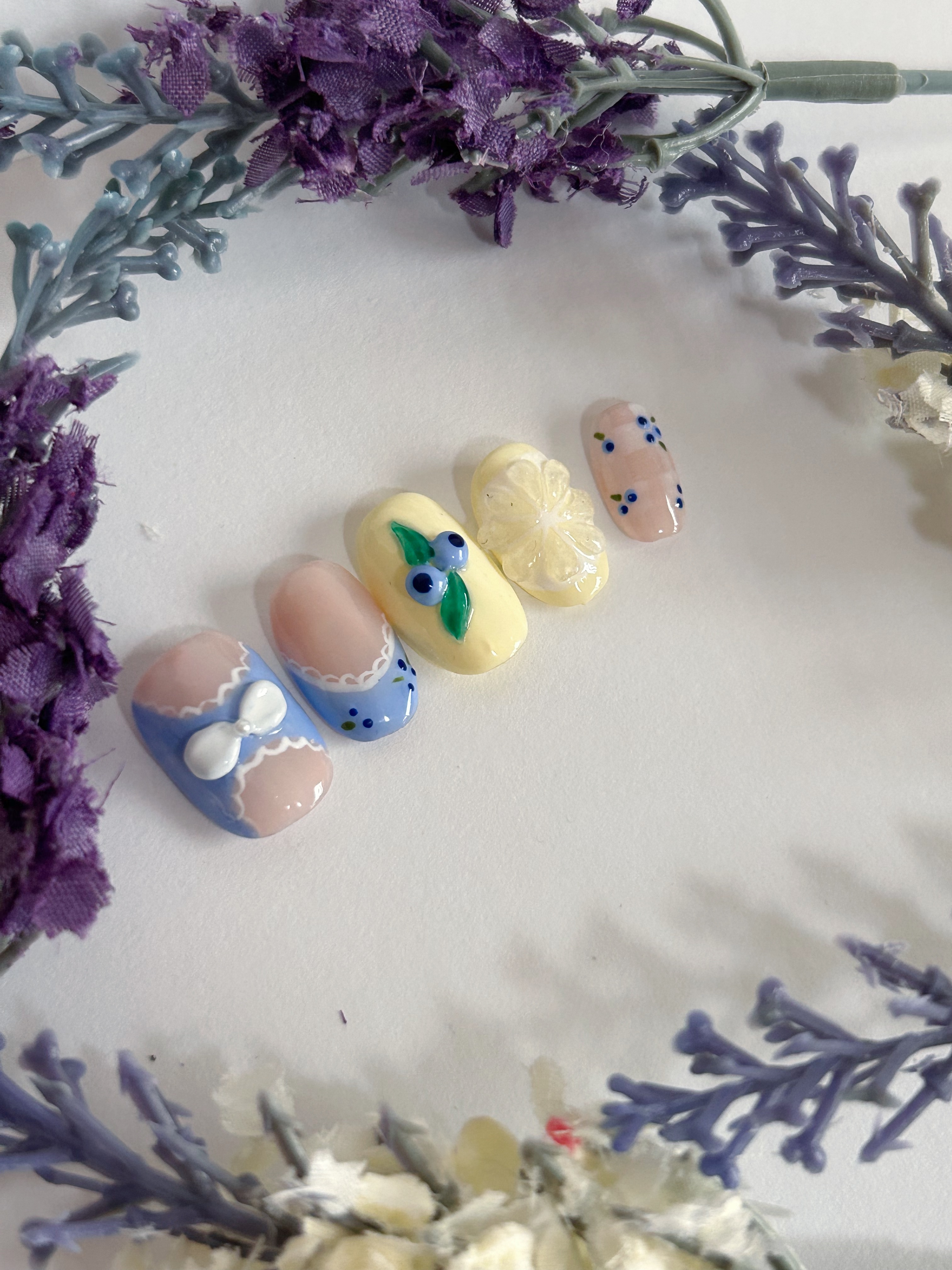 Spring Floral Press-On Nails