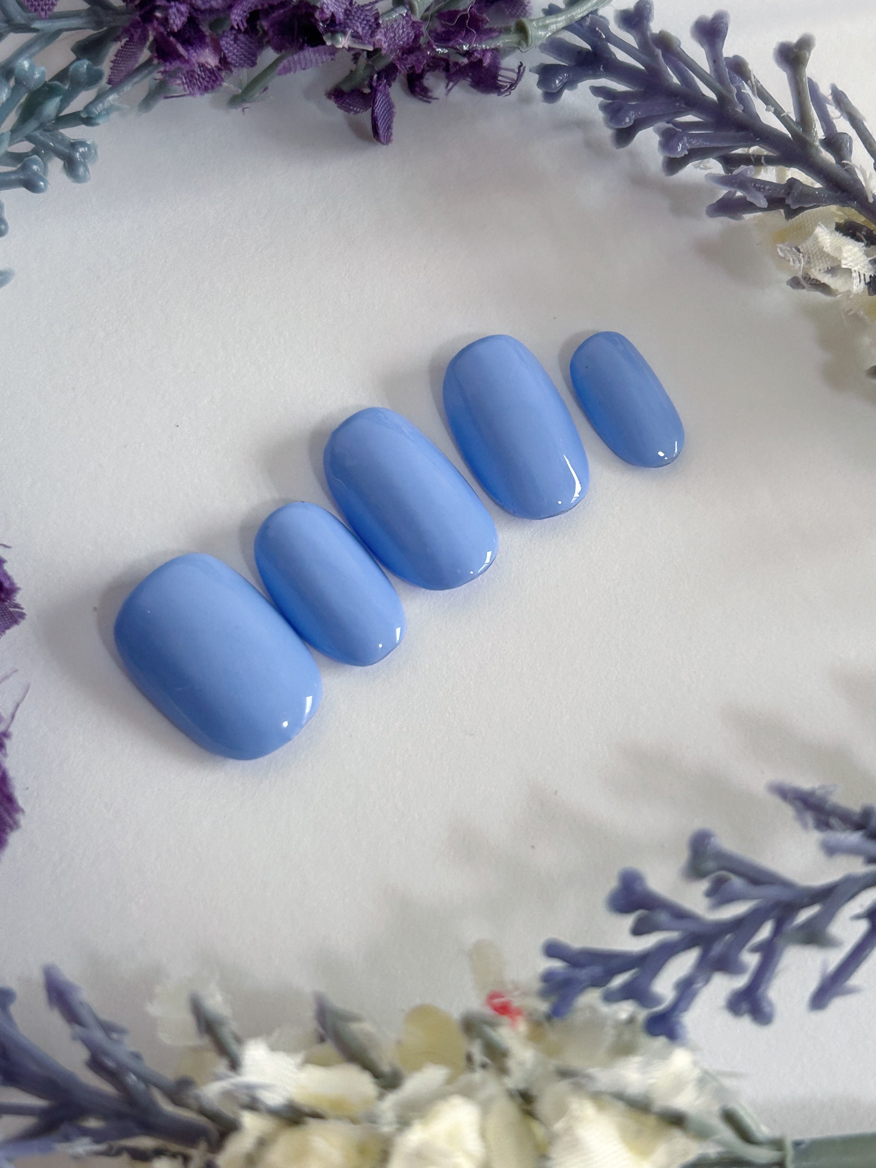 Pastel Blue Press-On Nails