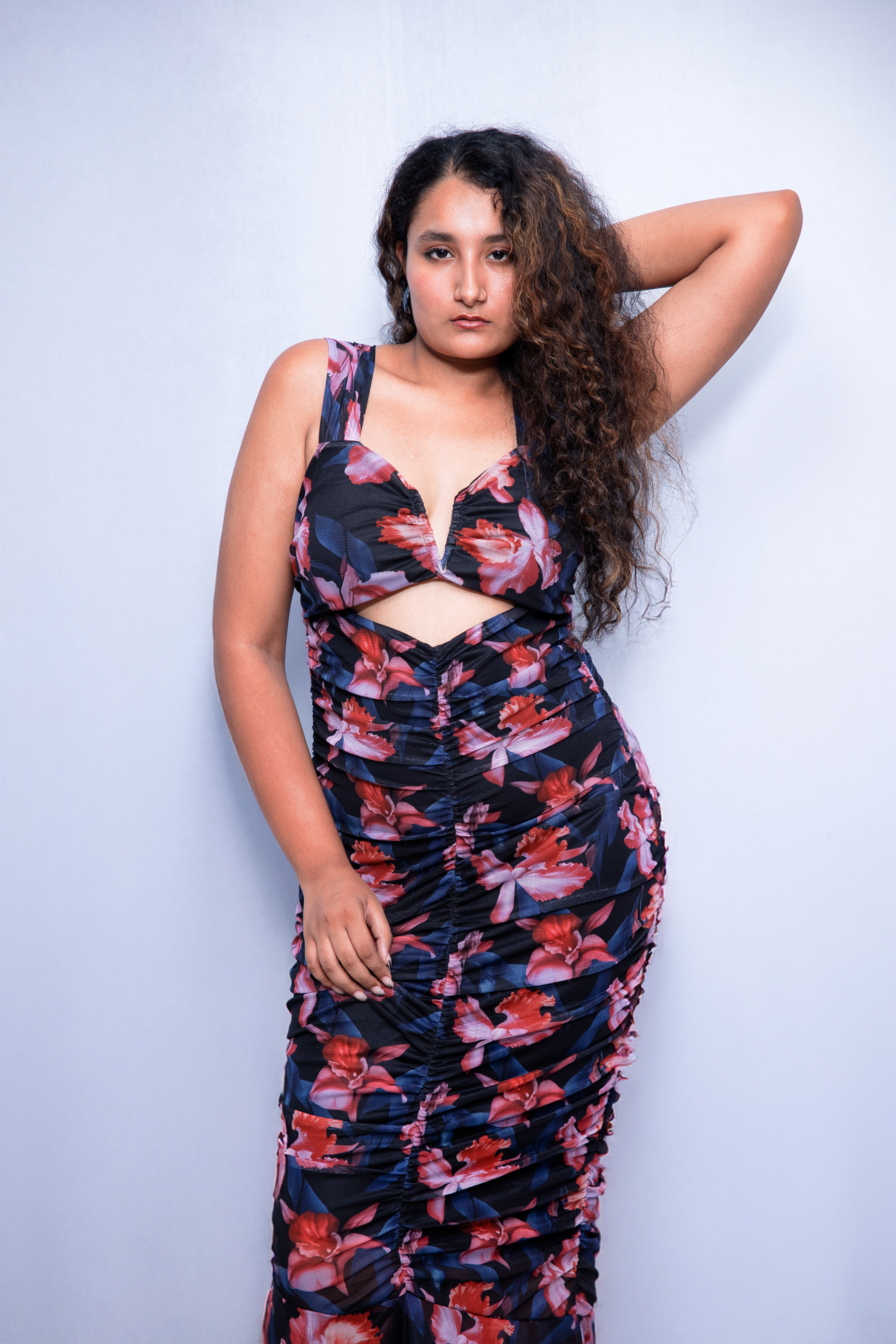 ETERNAL ORCHID CUT-OUT DRESS