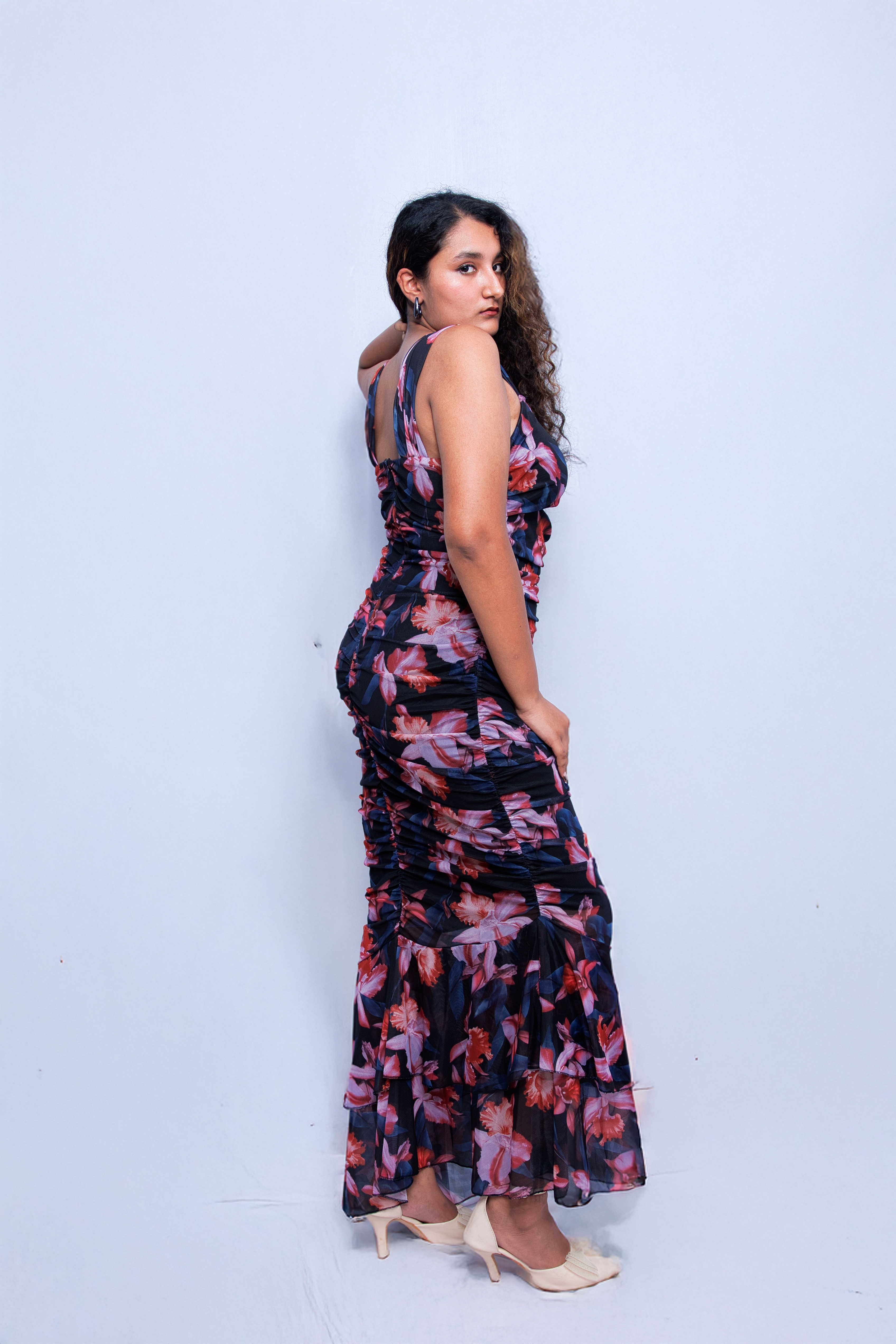 ETERNAL ORCHID CUT-OUT DRESS