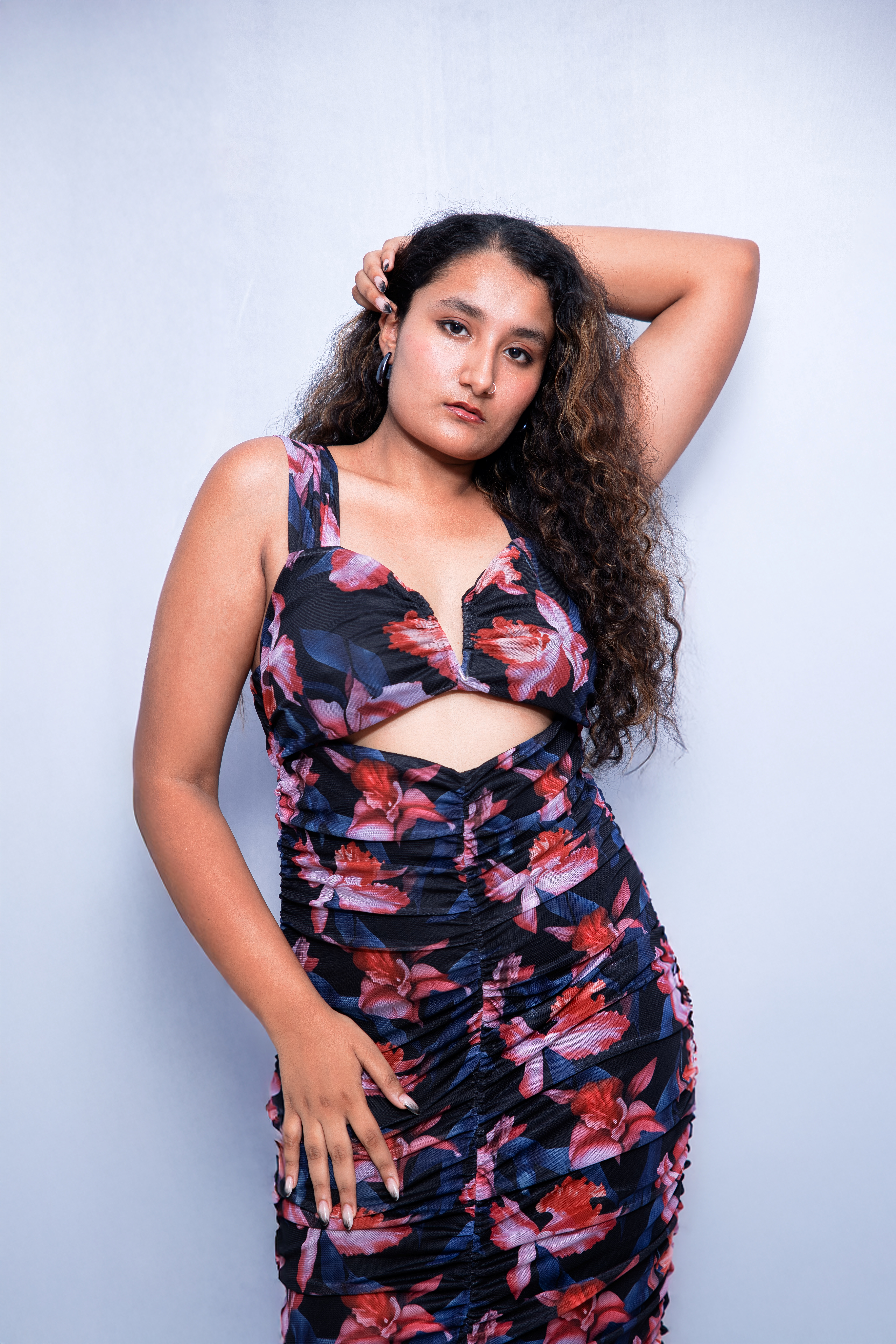 ETERNAL ORCHID CUT-OUT DRESS