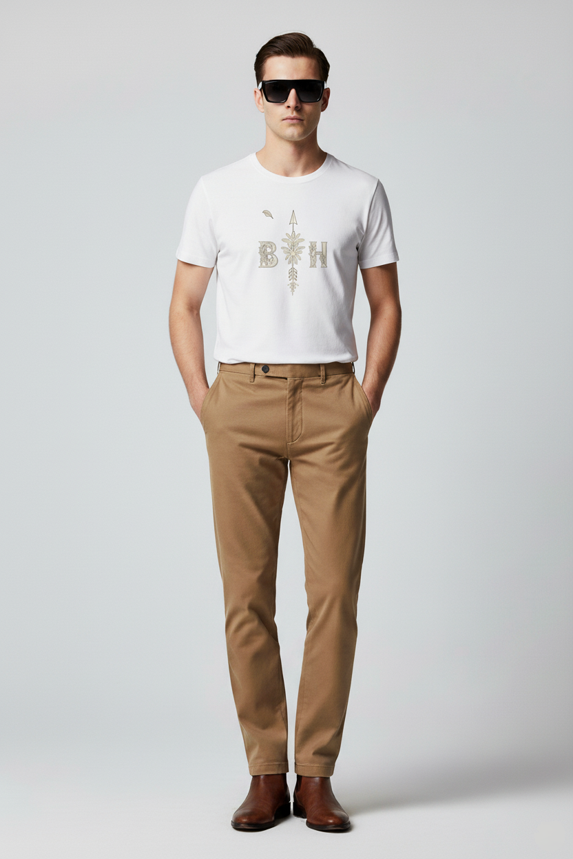 Pure Cotton White T-Shirt- Seamless Invisible Stitch Design