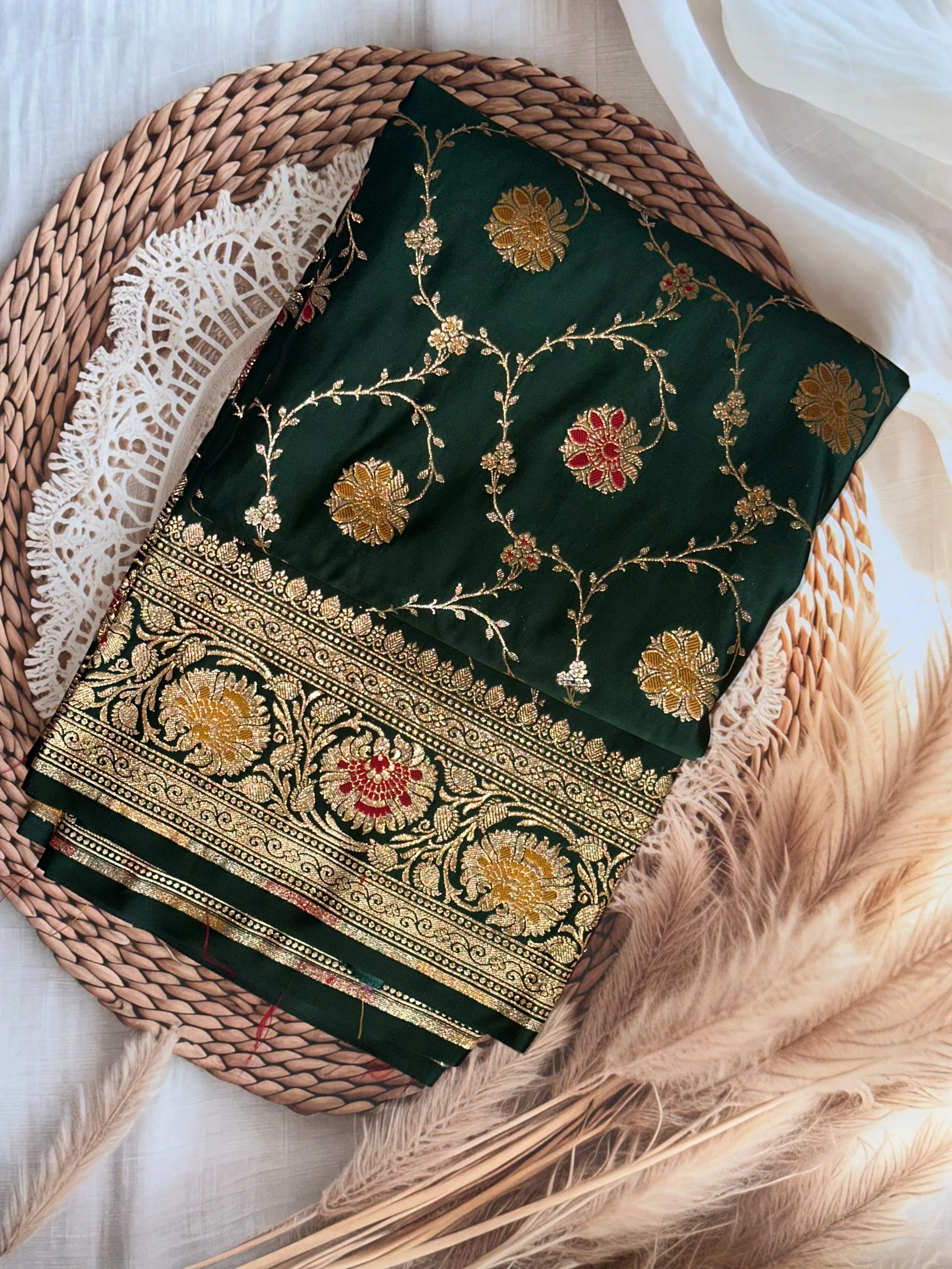 Premium Banarasi Satin Silk Saree