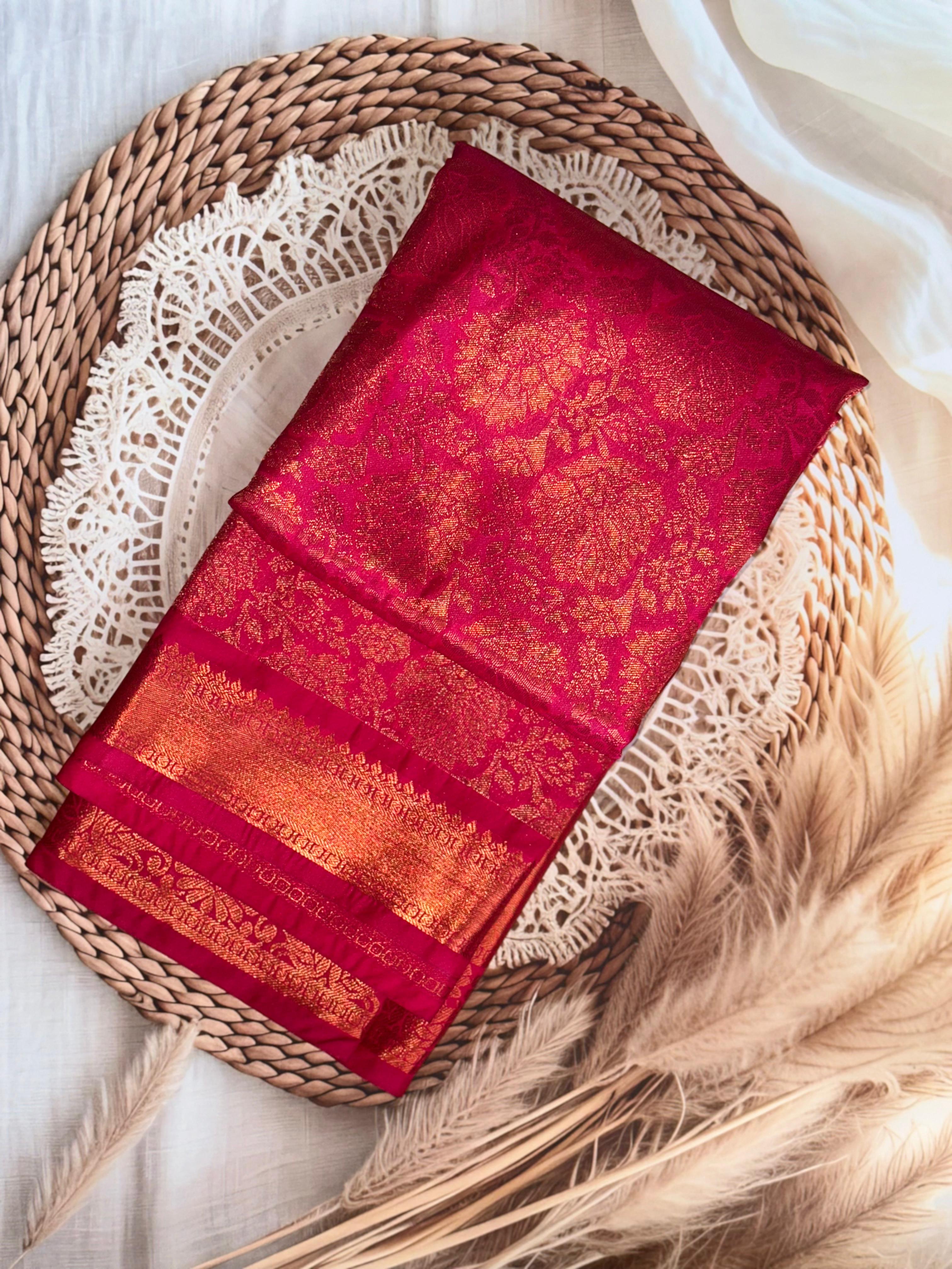 Red Semi Silk Saree