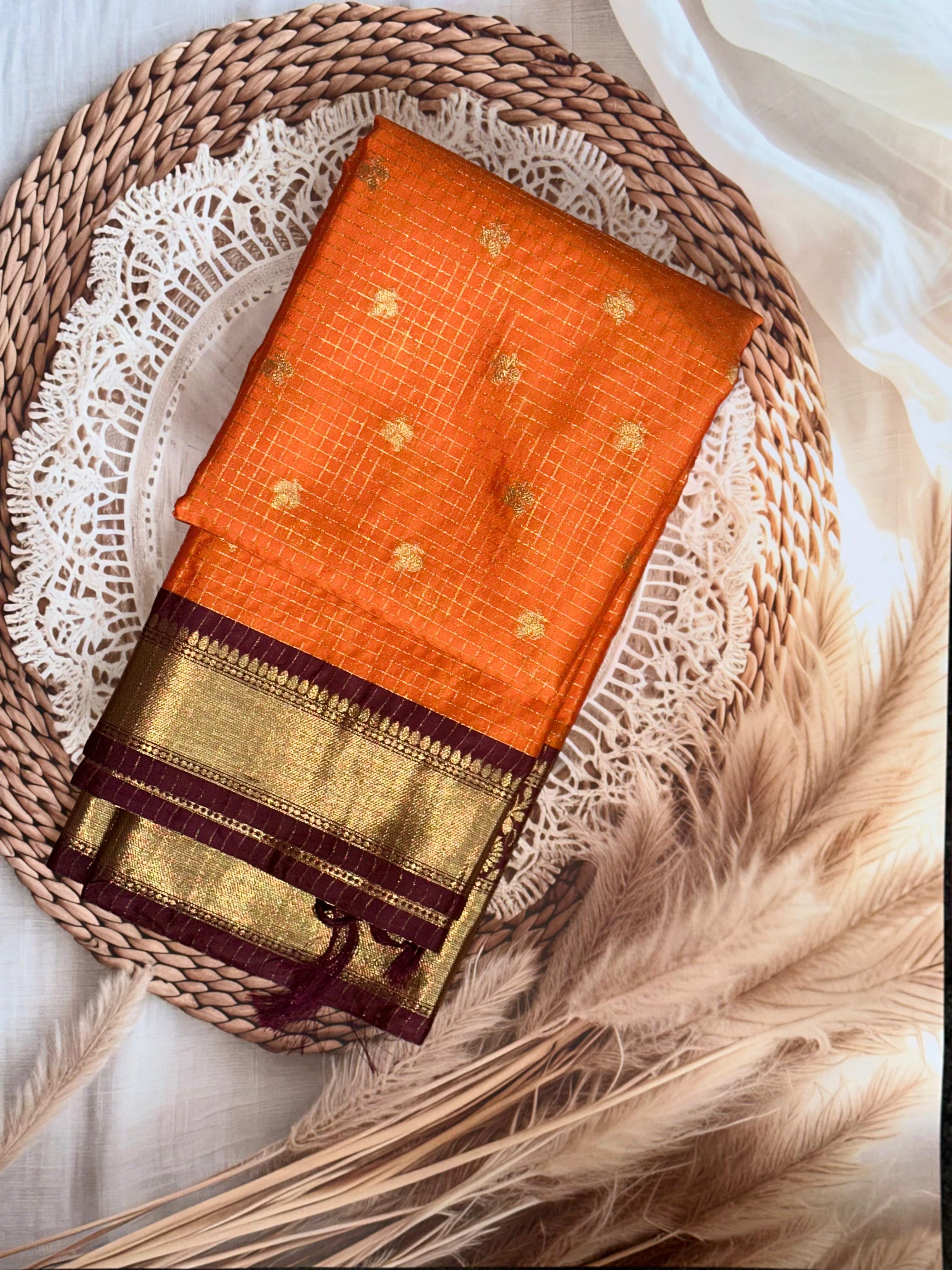 Gadhwal Buti Silk Saree