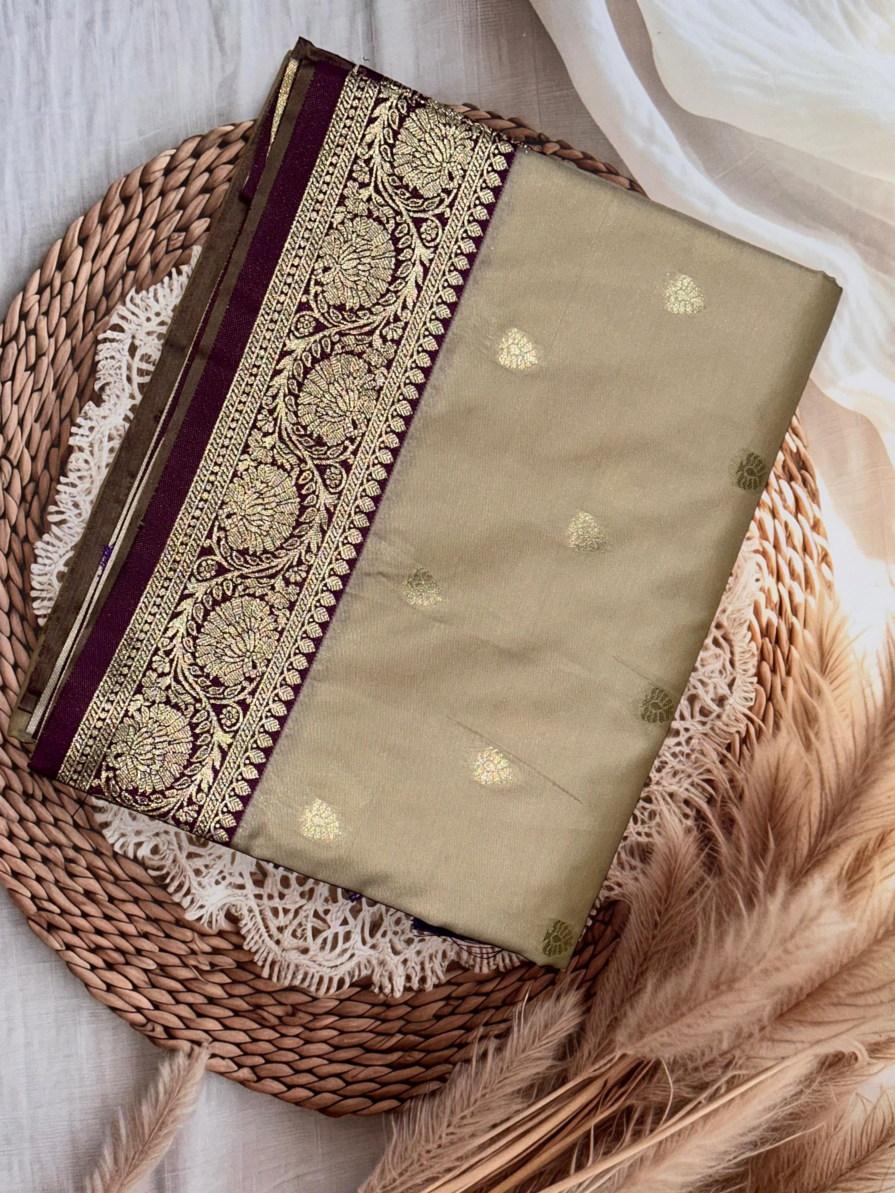 White Soft Silk Feather Saree | Unstitched | White