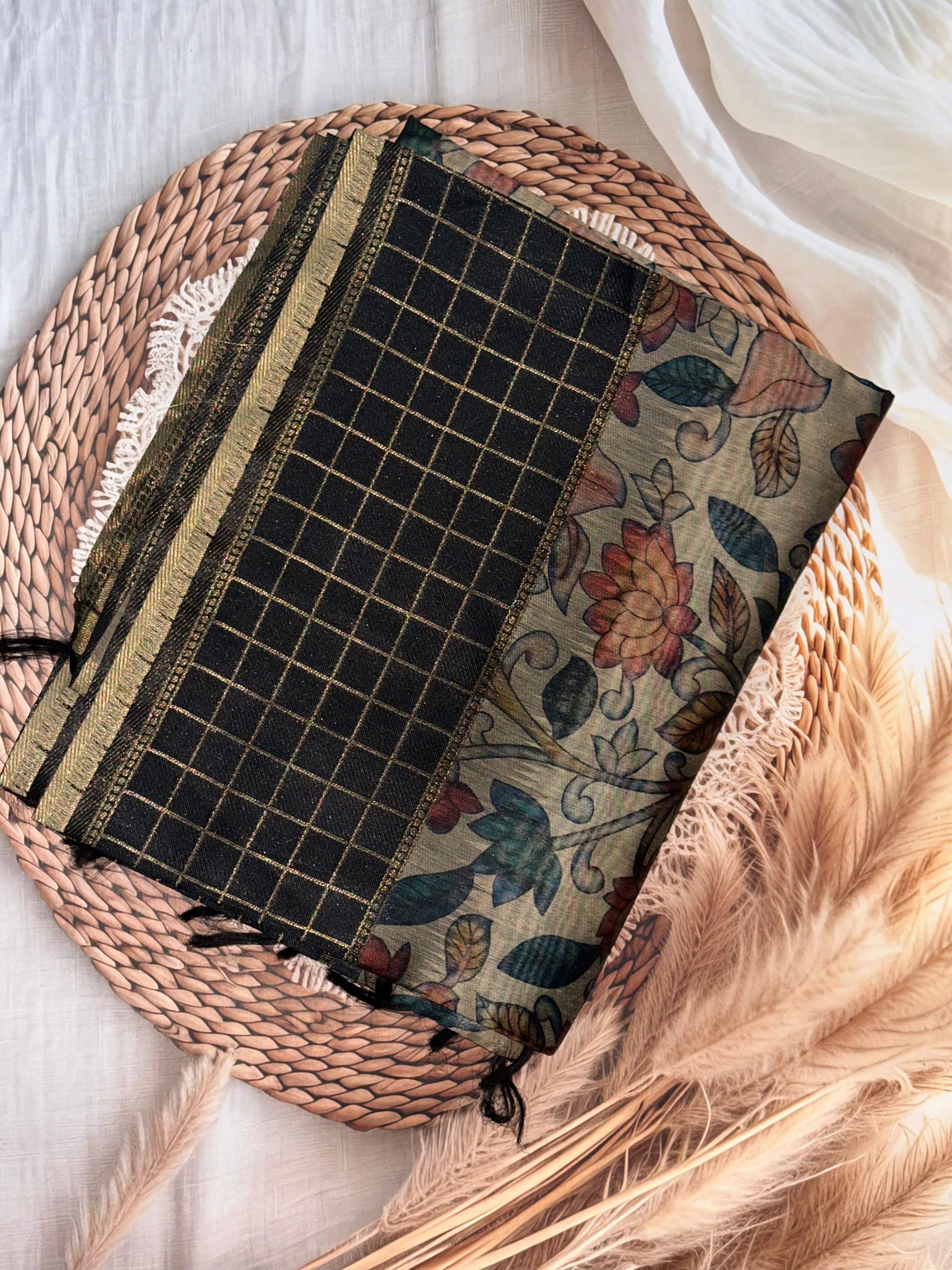 Soft silk Kalamkari Print