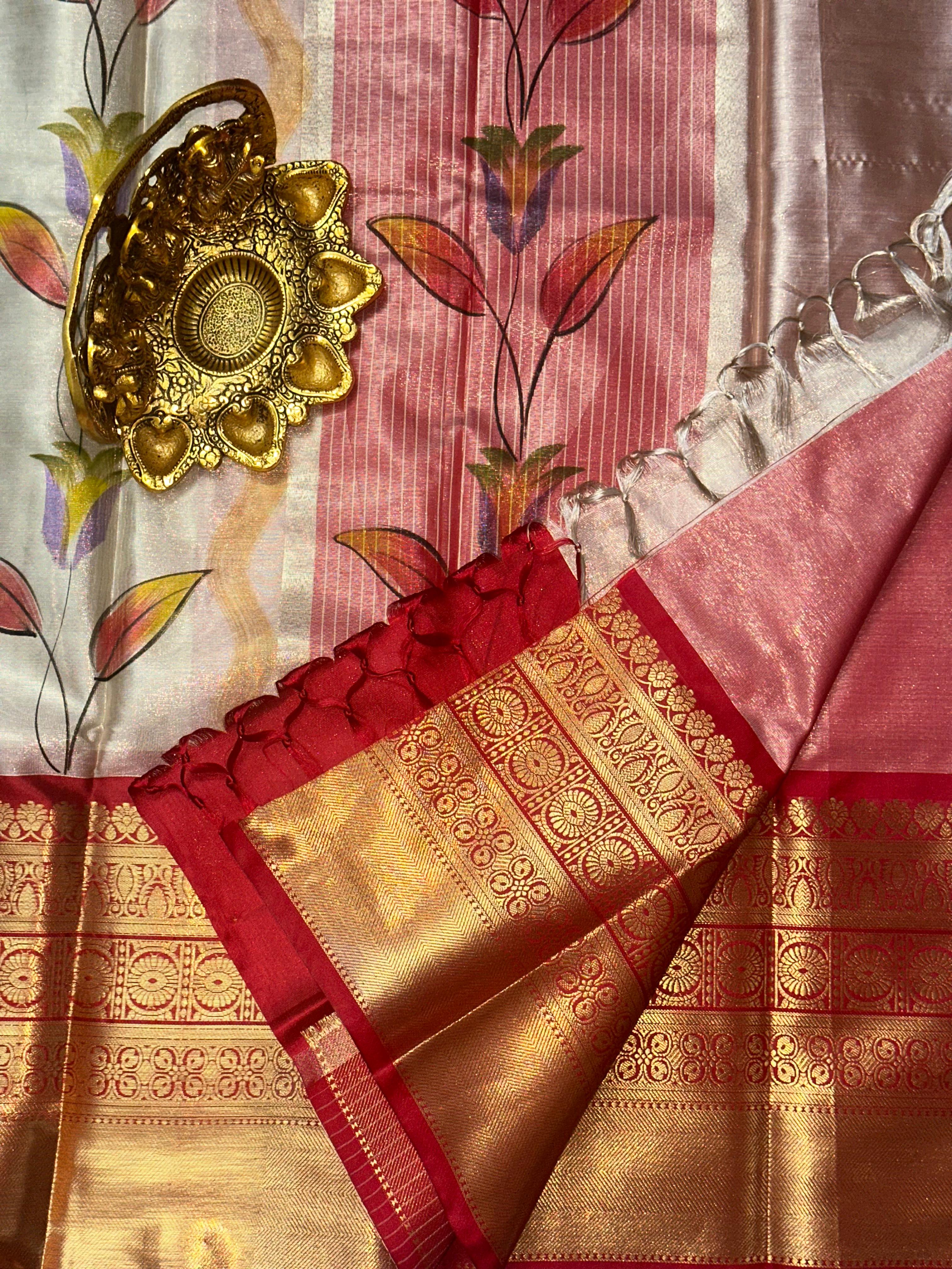 Tissue silk hand paint