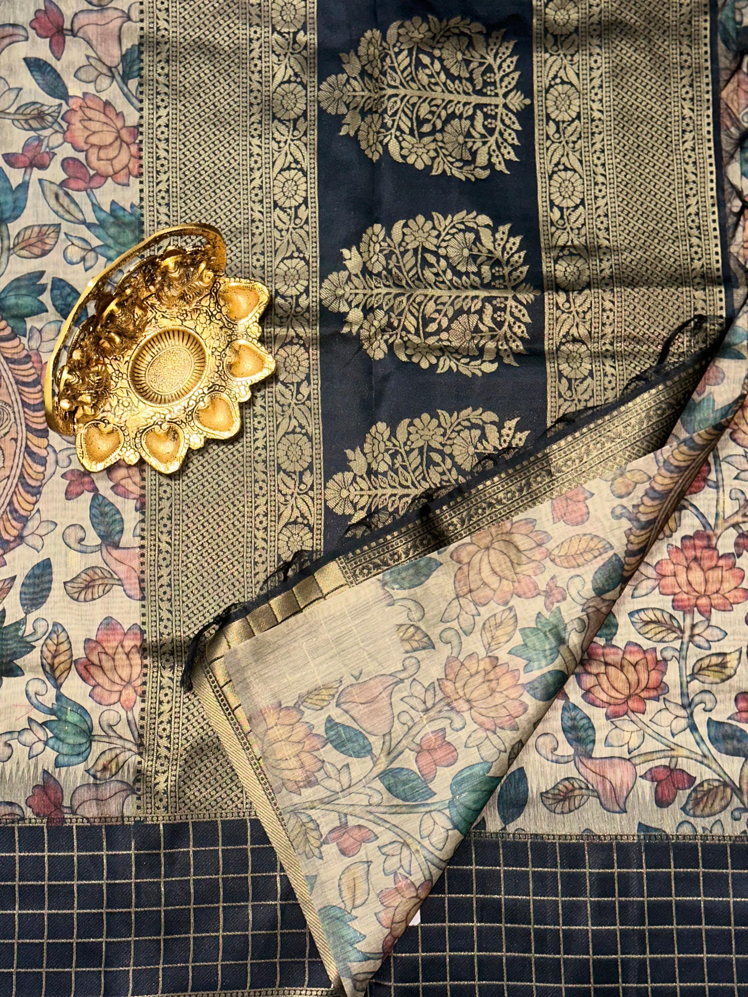 Soft silk Kalamkari Print