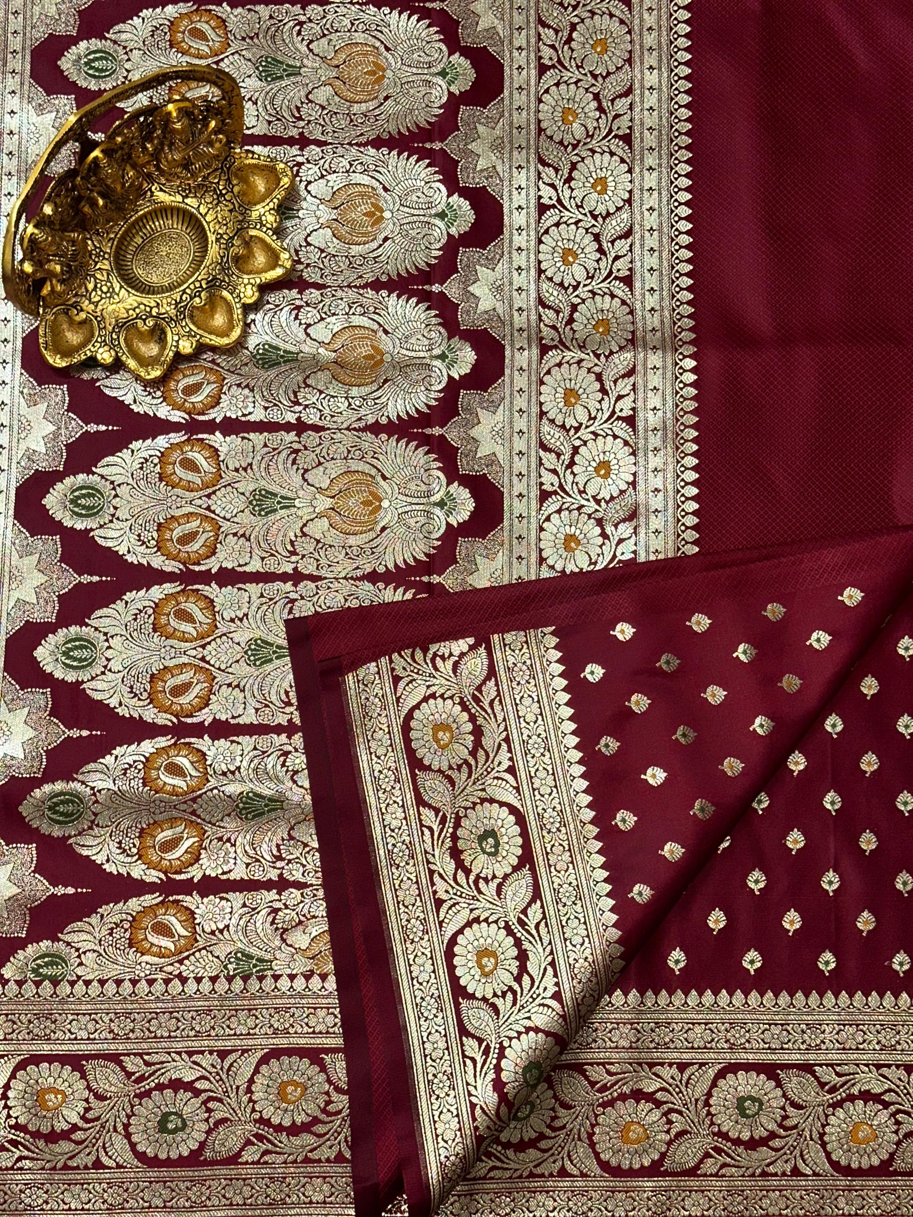 Banarasi Katan Silk Meenakari Work Saree