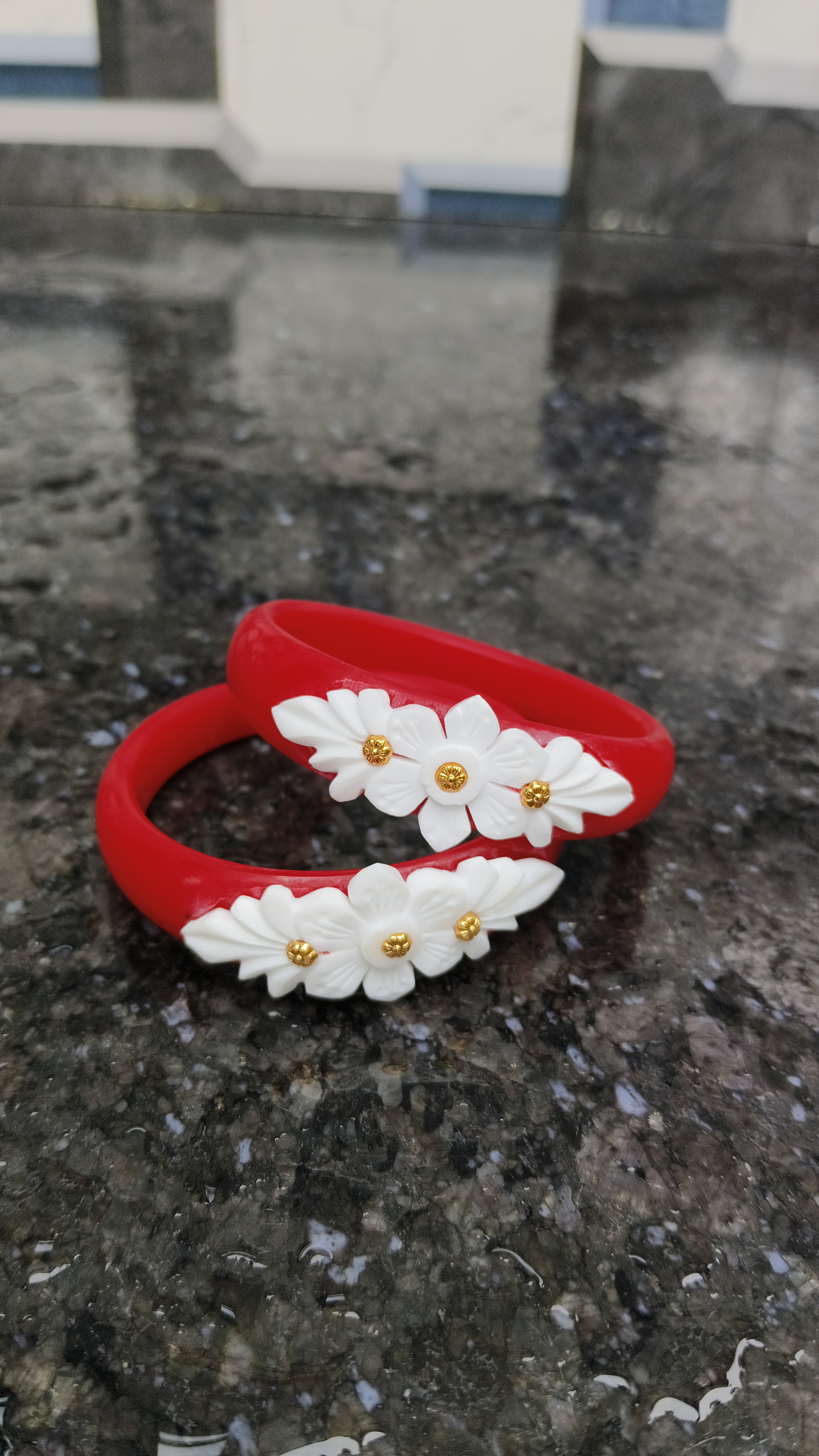 Red floral hairbands